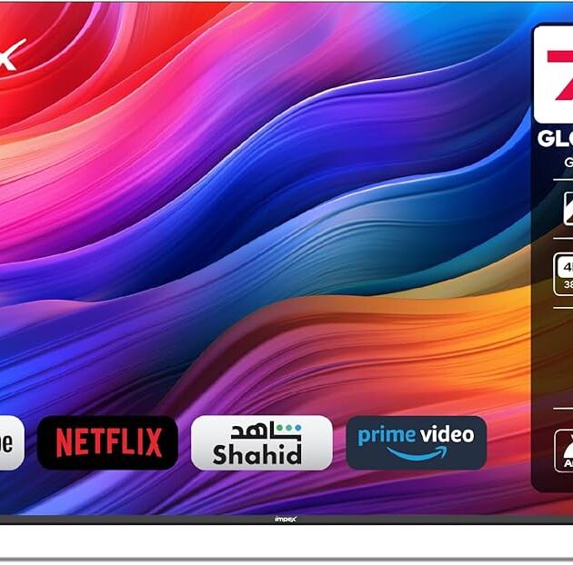 تلفزيون ذكي امبكس 70 بوصة 4k UHD LED - جلوريا 70، أسود