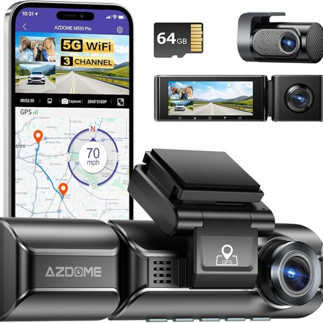 كاميرا M550 برو 5G مع واي فاي بثلاث قنوات ونظام GPS مدمج